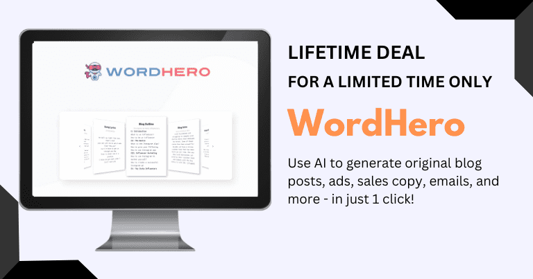 wordhero lifetime deal